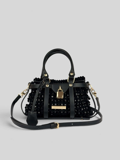 Jasmine luxury handmade designer bag from beads by CATTLEYA.Y front view
