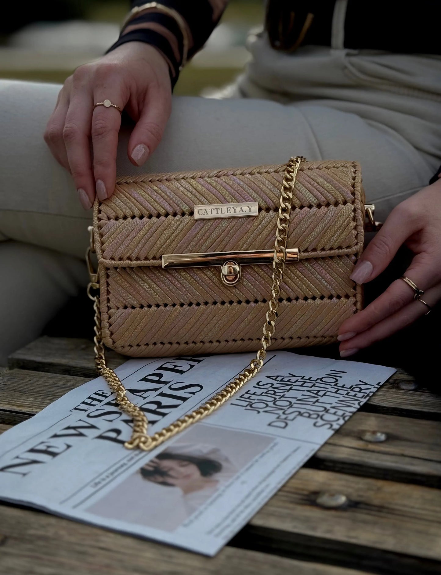 Mermaid Coral is a pearlescent luxury handmade designer bag by CATTLEYA.Y.