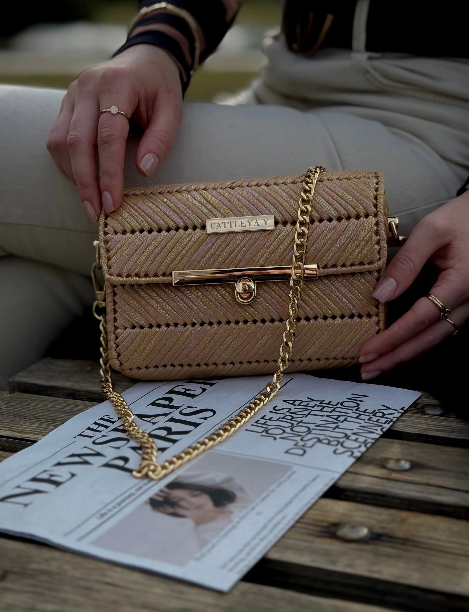 Mermaid Coral is a pearlescent luxury handmade designer bag by CATTLEYA.Y.