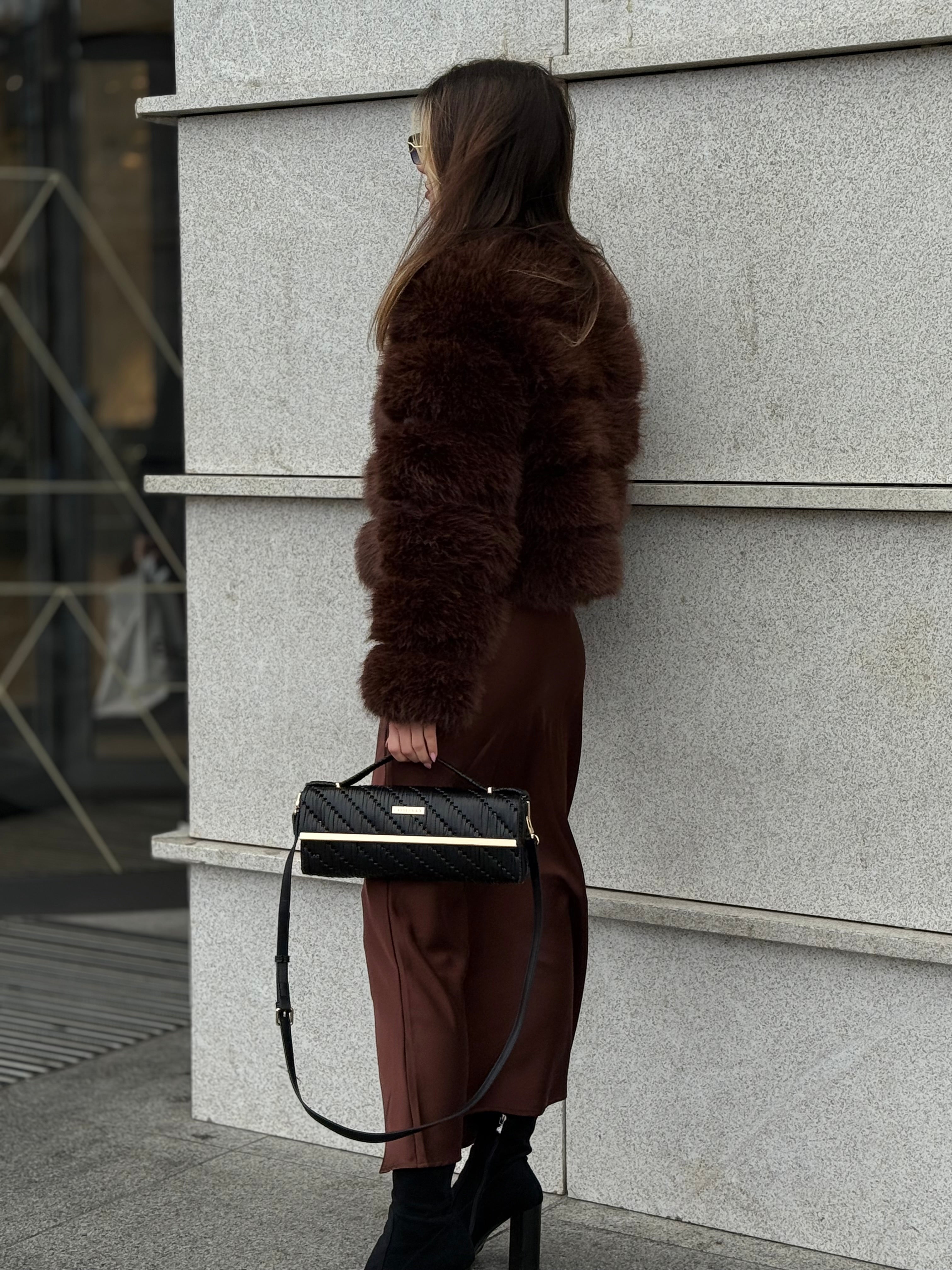 Noir is a luxury handmade designer bag by CATTLEYA.Y
