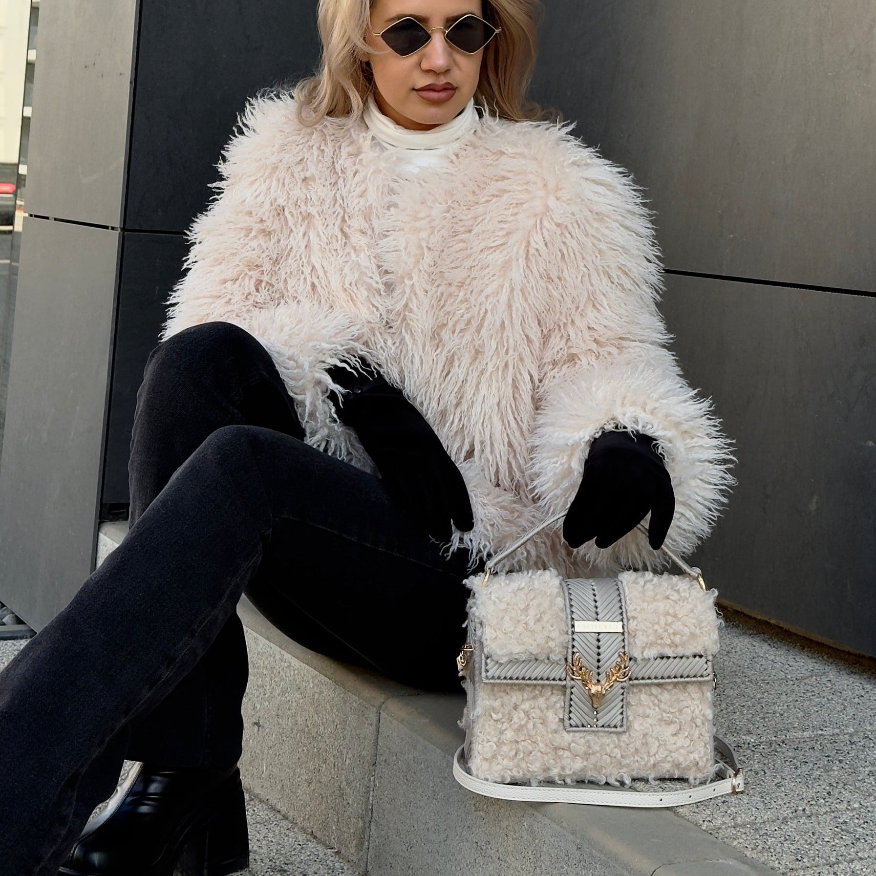 Vivian is a textured luxury handmade designer bag CATTLEYA.Y.
